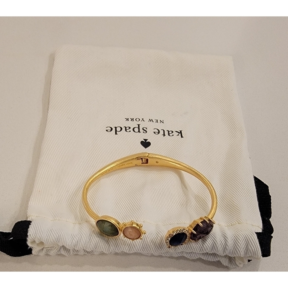 Kate Spade Hinged Bracelet – Multi-Stone – Gold - Picture 4 of 10